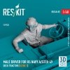 RESKIT RSF48-0085 Male driver for US NAVY A/S32A-49 Deck Tractor (scene 2) (1 pcs) (3D Printed) 1/48